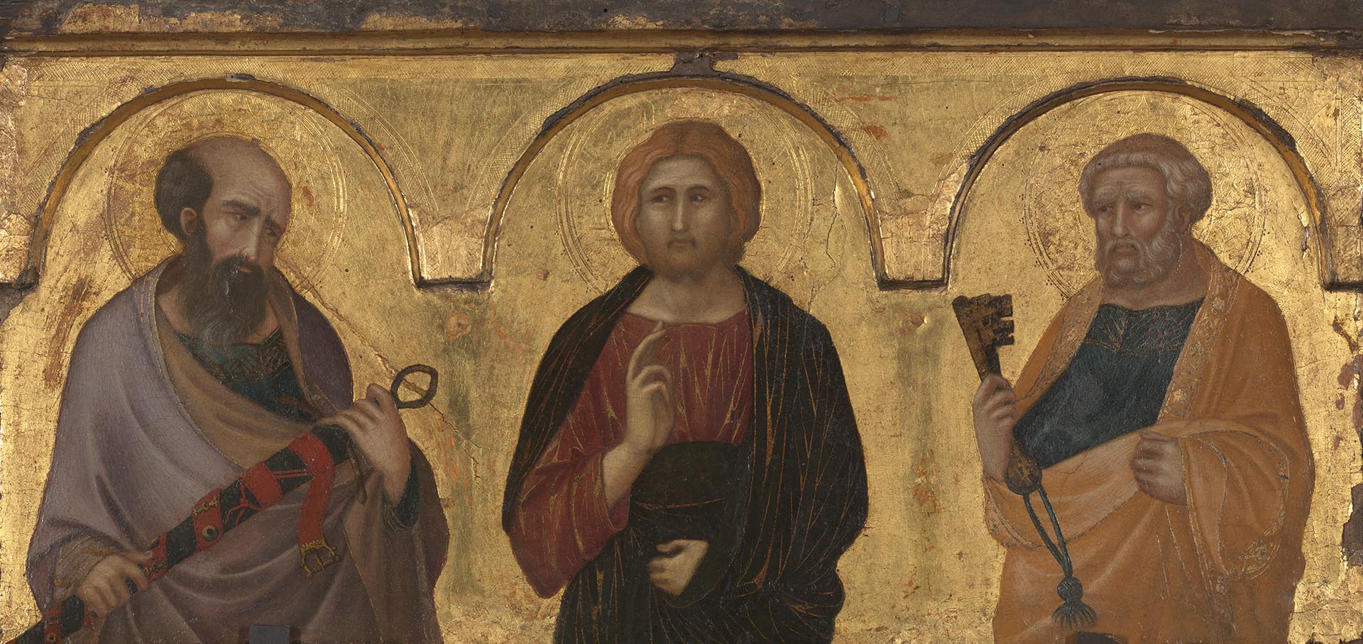 Christ Between St Peter &amp; St Paul (c. 1320), Lorenzetti