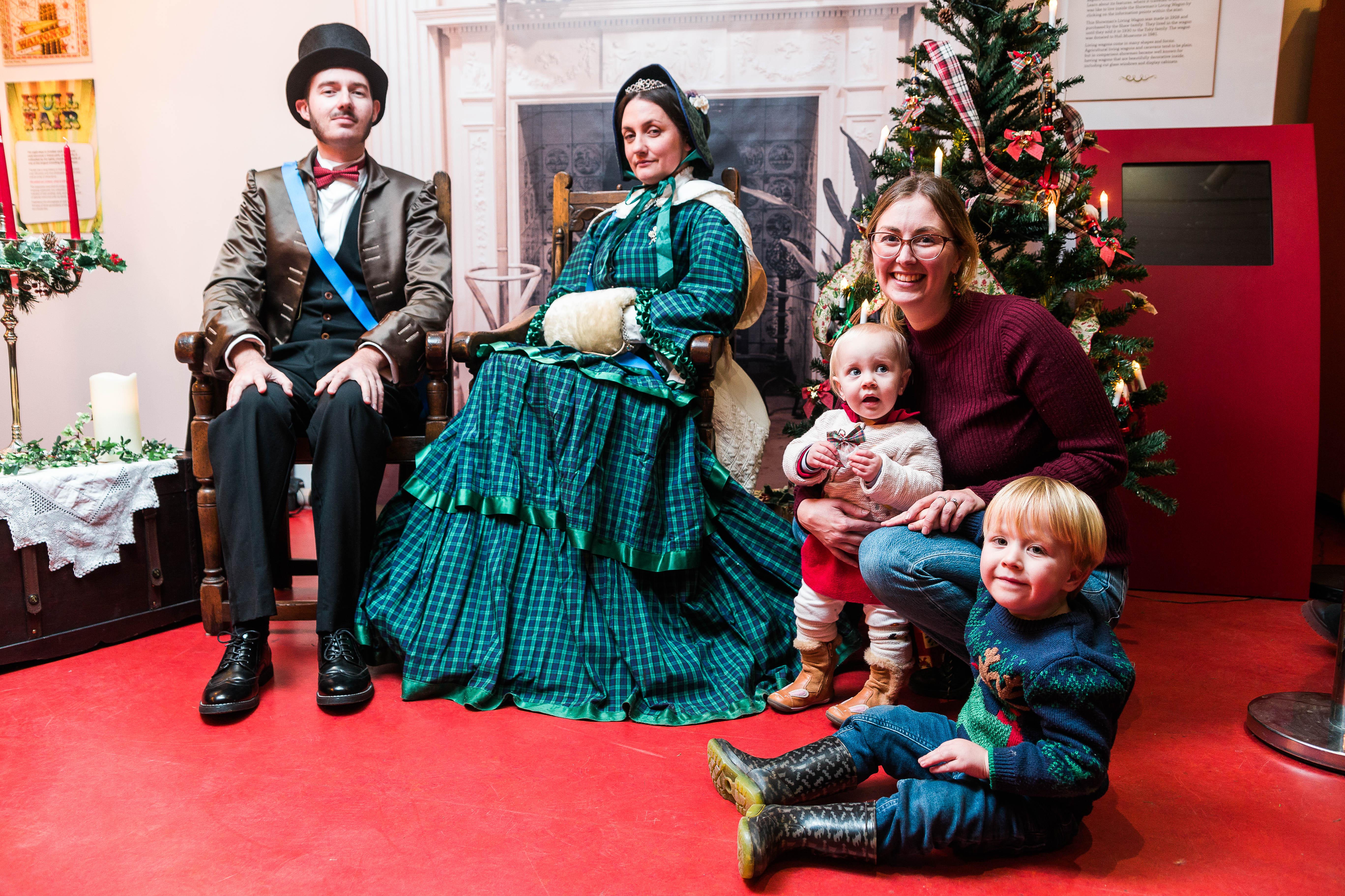 2 people dressed in Victorian costume